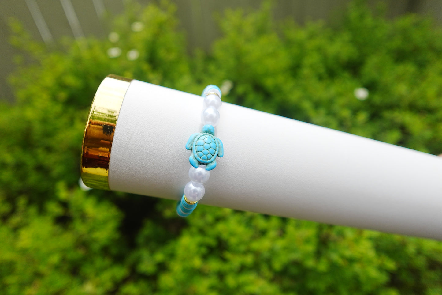 Turtle Pearl Duo Bracelet Set