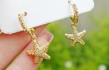 Golden Starfish Earrings