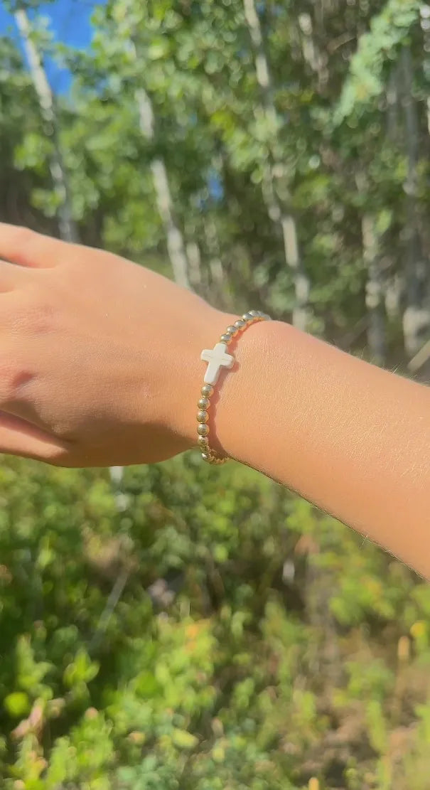 Golden Cross Bracelet