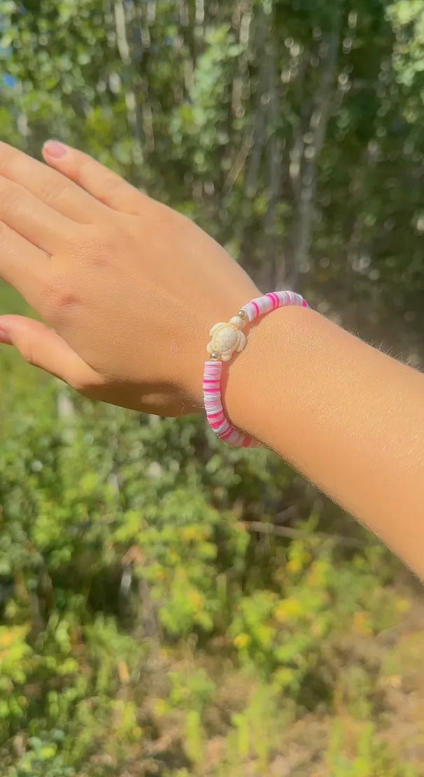 Pink Turtle Bracelet