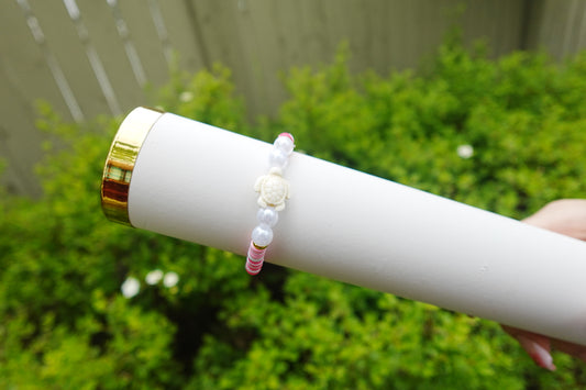 Pink Tide Turtle Bracelet