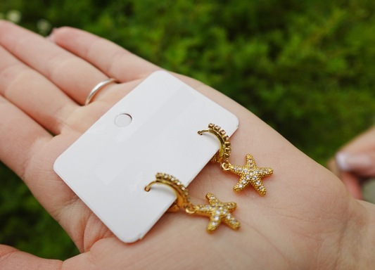 Golden Starfish Earrings